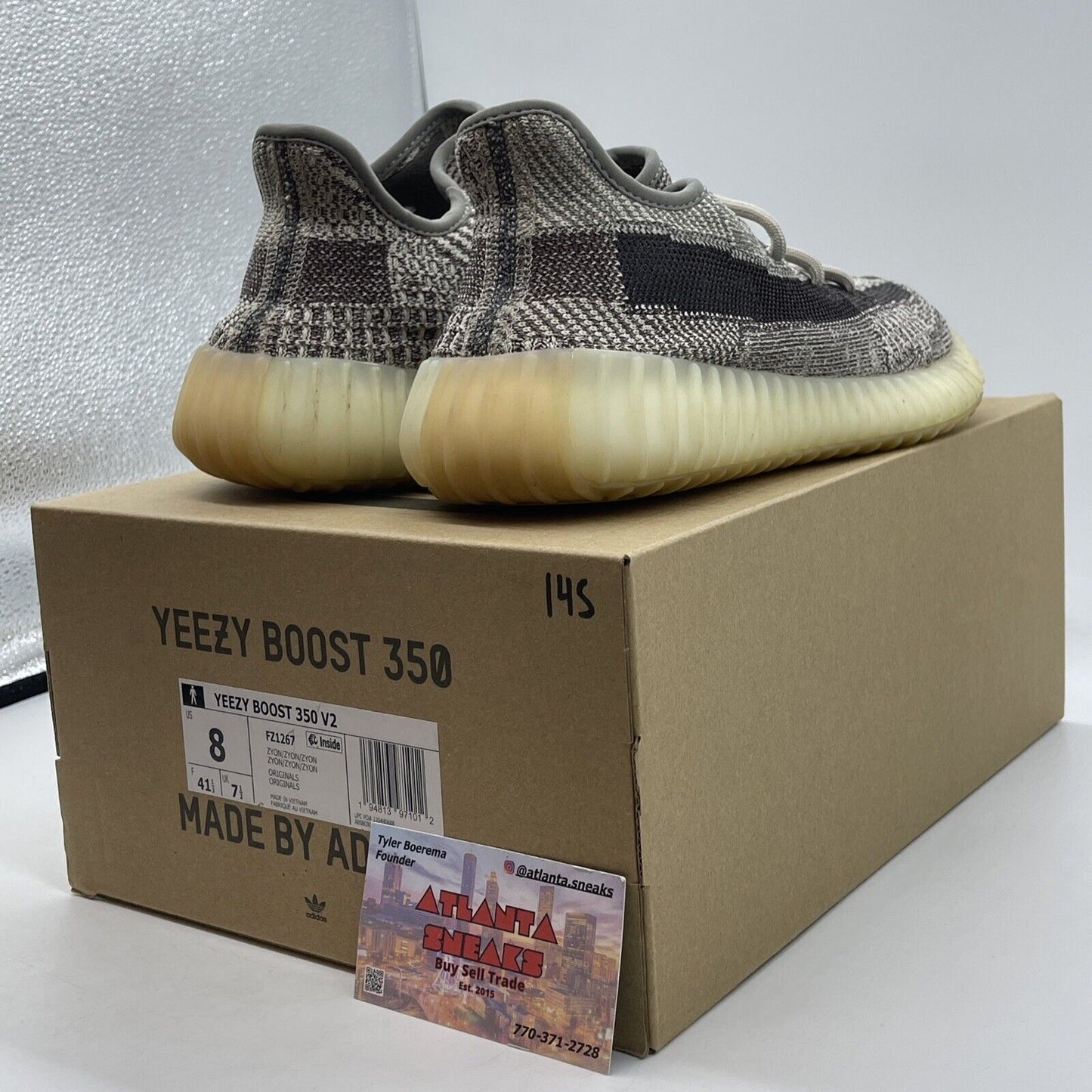 Size 8 - adidas Yeezy Boost 350 V2 Low Zyon Gray (FZ1267)