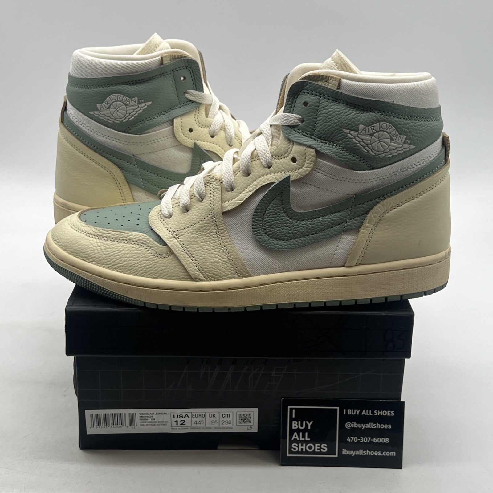 Size 12 - Air Jordan 1 Method of Make High Jade Smoke W (FB9891-104)