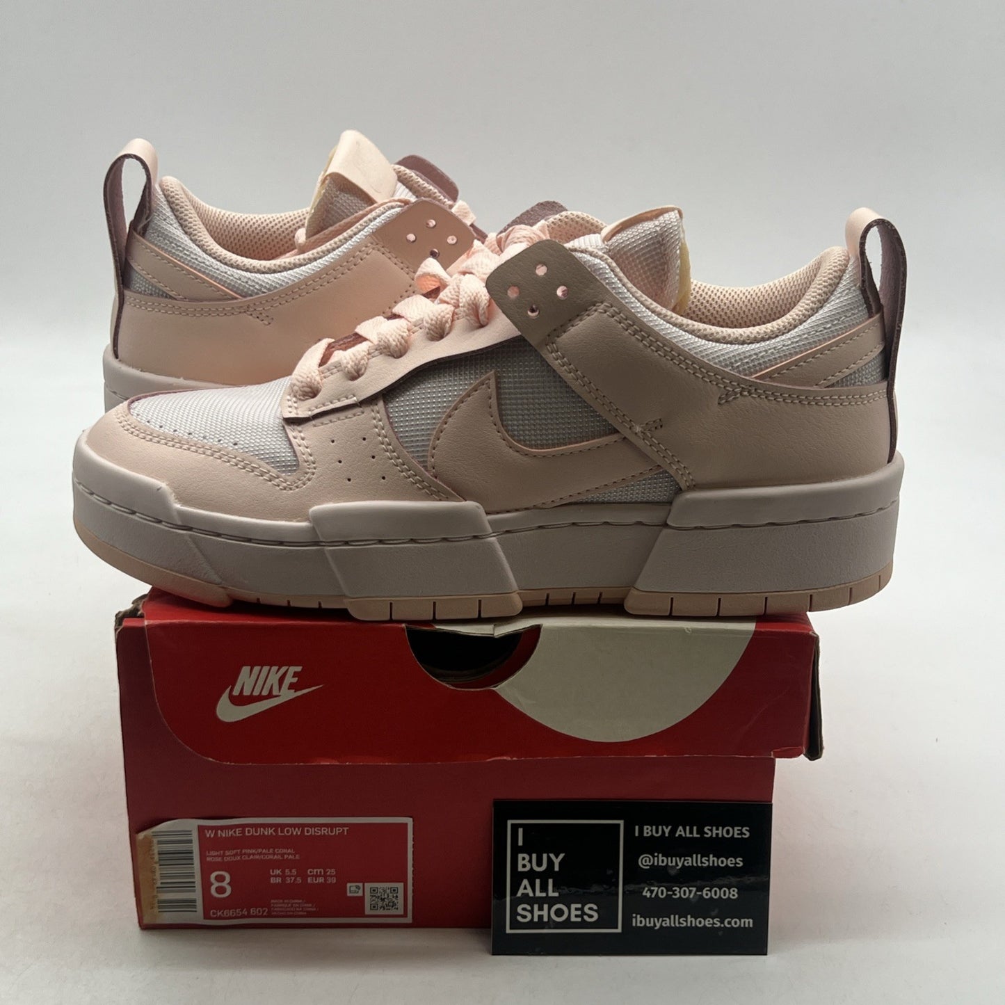 Size 8 - Nike Dunk Disrupt Low Pale Coral W (CK6654-602)