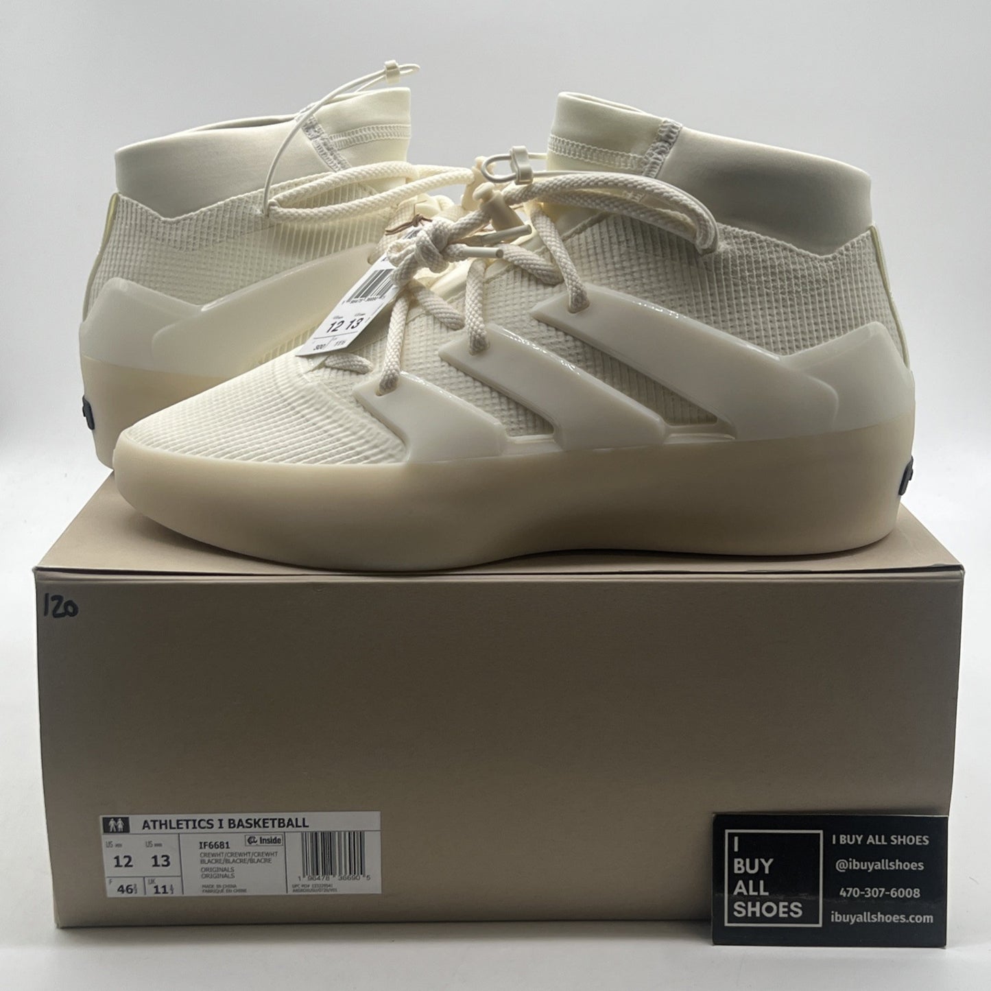 Size 12 - adidas Fear of God Athletics x I BASKETBALL Triple White (IF6681)