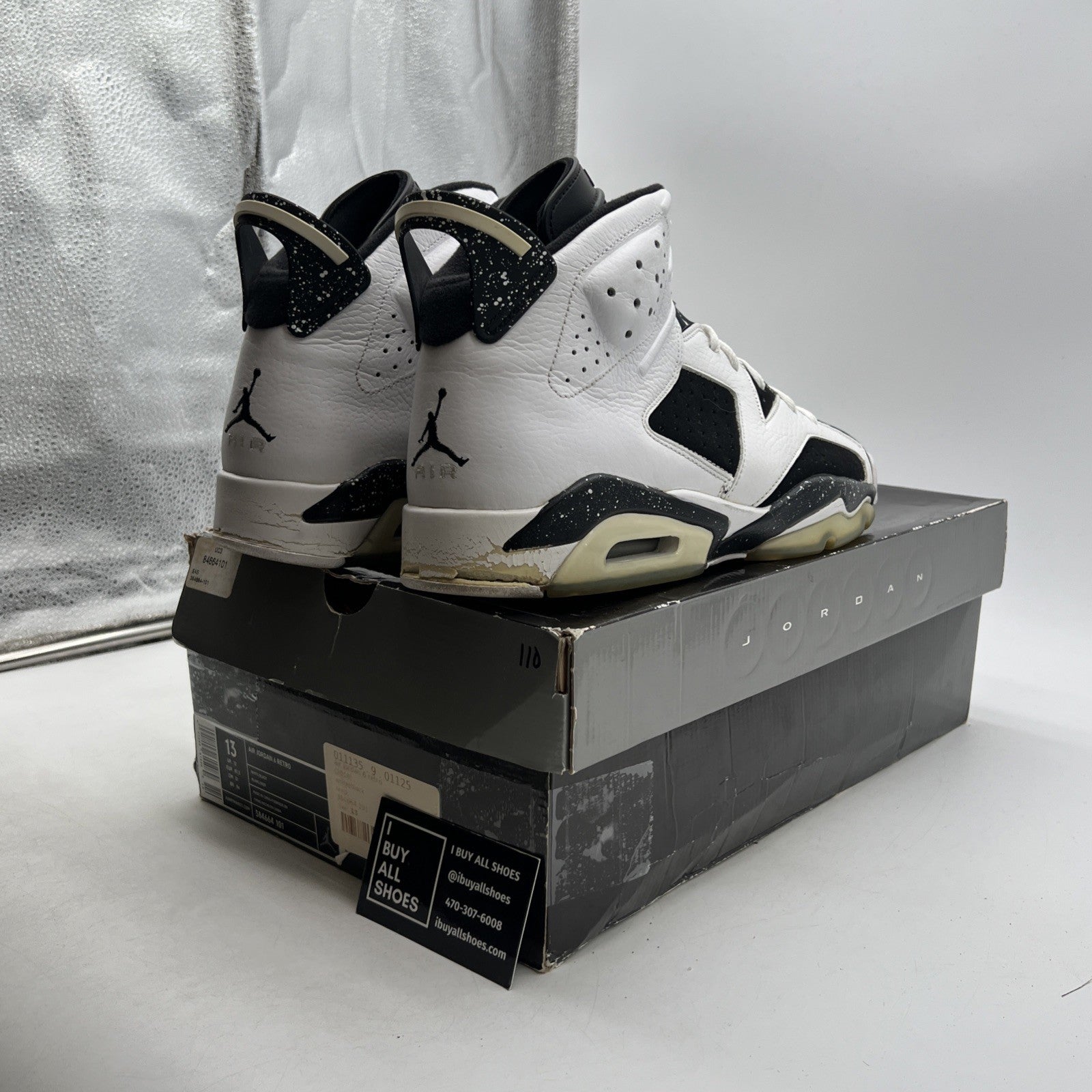 Size 13 - Air Jordan 6 Retro Oreo (384664-101)