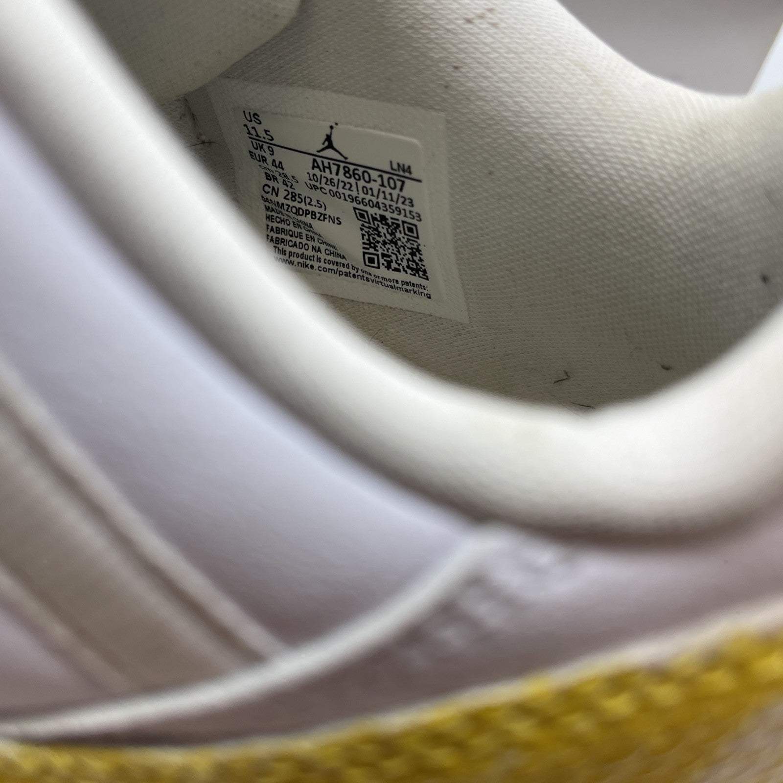 Size 11.5W - Air Jordan 11 Low Yellow Snakeskin (AH7860-107)