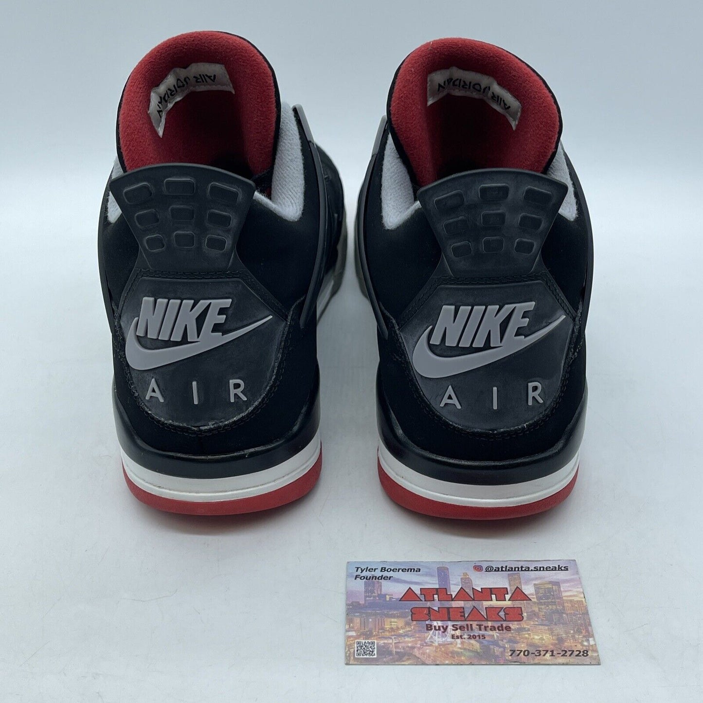Size 11 - Jordan 4 Retro OG Mid Bred 2019 Black White Red Grey (308497-060)