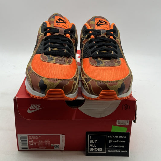 Size 13 - Nike Air Max 90 Orange Camo (CW4039-800)