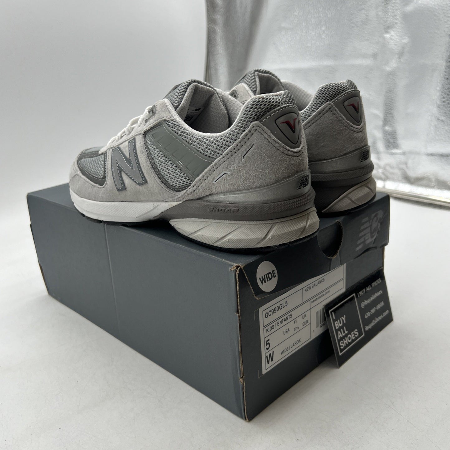Size 5 - New Balance 990v5 Athletic Comfort Running Shoes (GC990GL5)