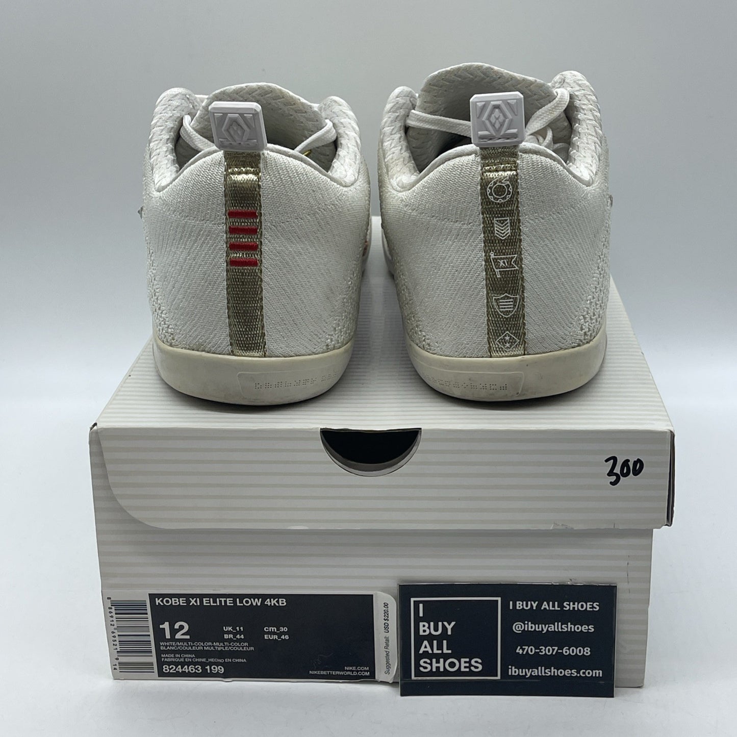 Size 12 - Nike Kobe 11 Elite 4KB Low White Horse Green Suede (824463-199)