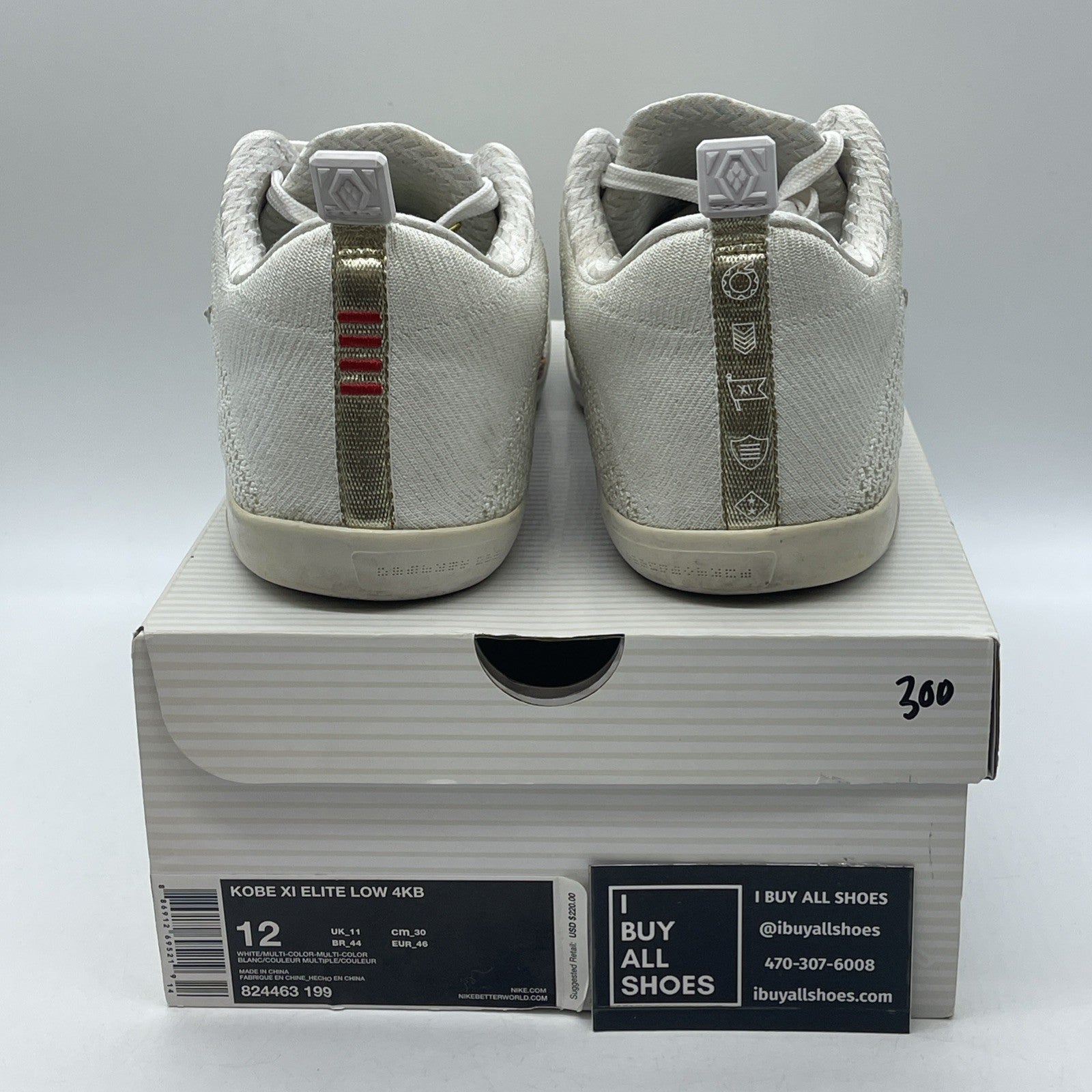 Size 12 - Nike Kobe 11 Elite 4KB Low White Horse Green Suede (824463-199)