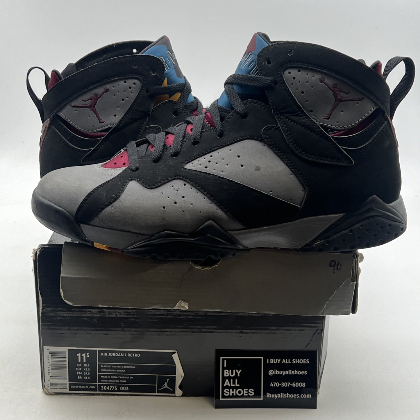 Size 11.5 - Air Jordan 7 Retro 2011 Bordeaux (304775-003)