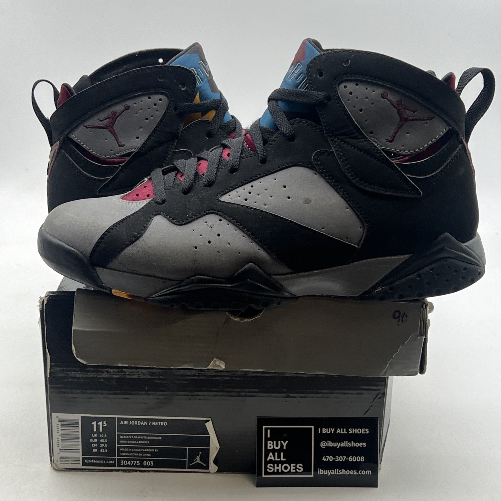 Size 11.5 - Air Jordan 7 Retro 2011 Bordeaux (304775-003)