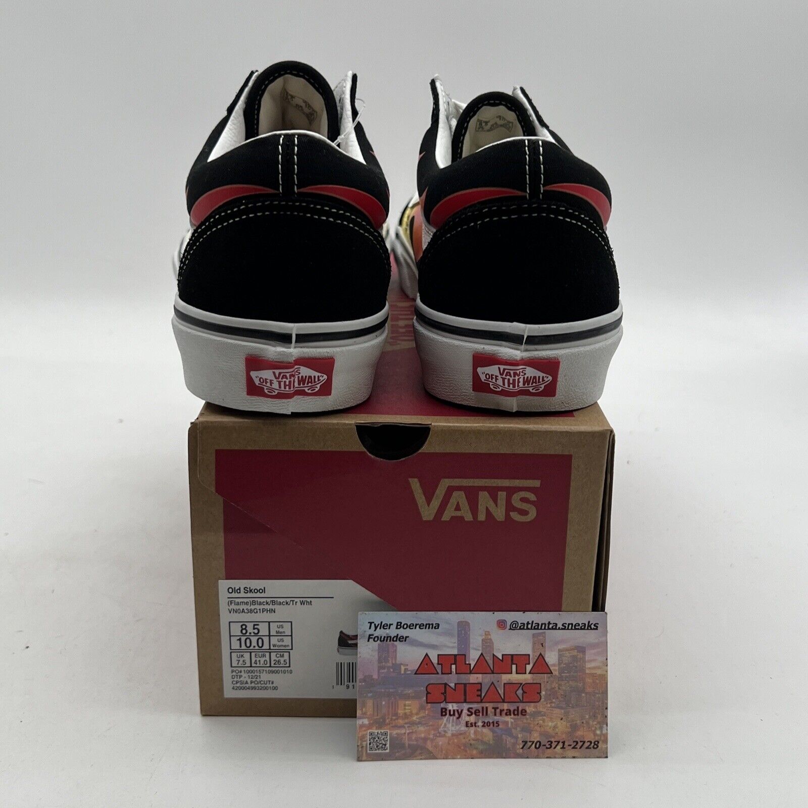 Size 8.5 - VANS Old Skool Flame Sneakers Low Top Suede Canvas (VN0A38G1PHN)