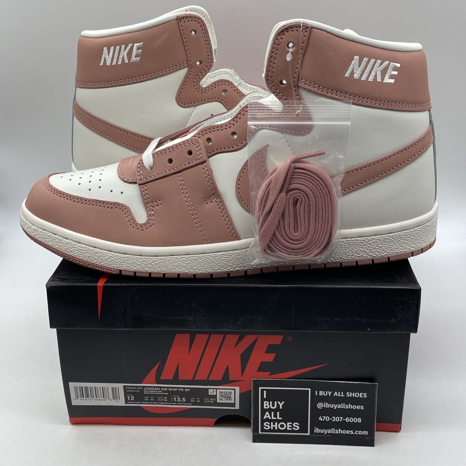 Size 12 - Air Jordan Air Ship PE SP Rust Pink (FQ2952-600).