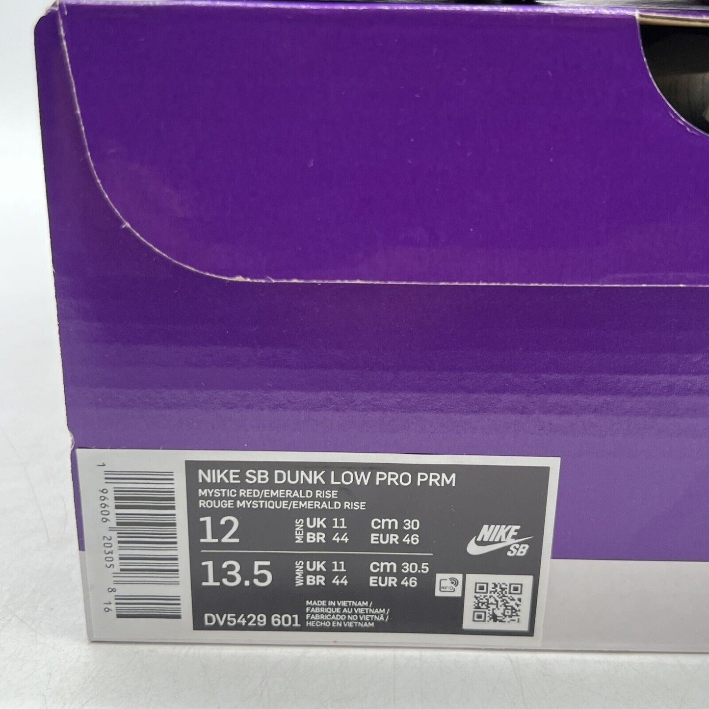 Size 12 - Nike Dunk SB Low Mystic Red (DV5429-601)
