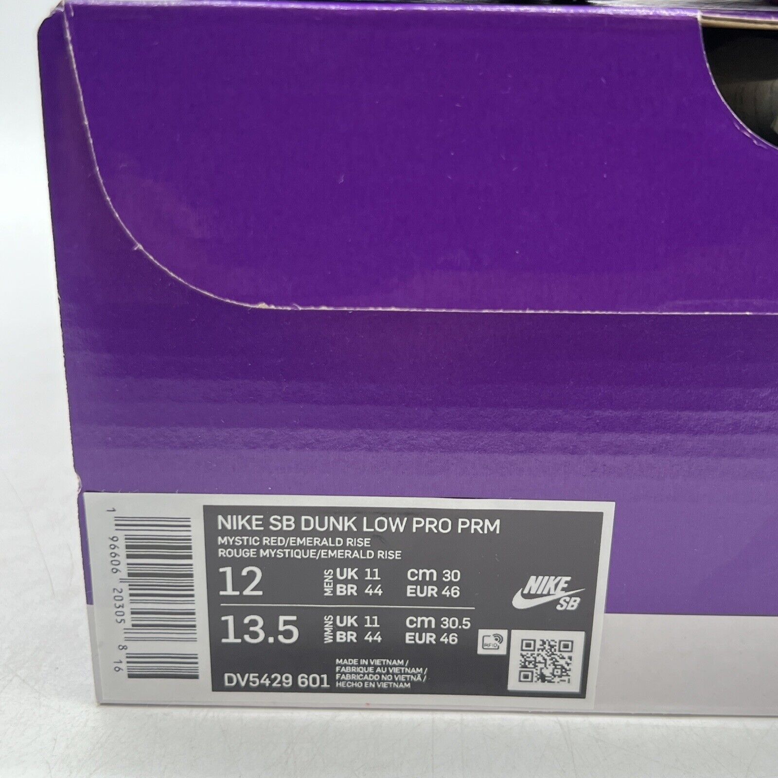 Size 12 - Nike Dunk SB Low Mystic Red (DV5429-601)