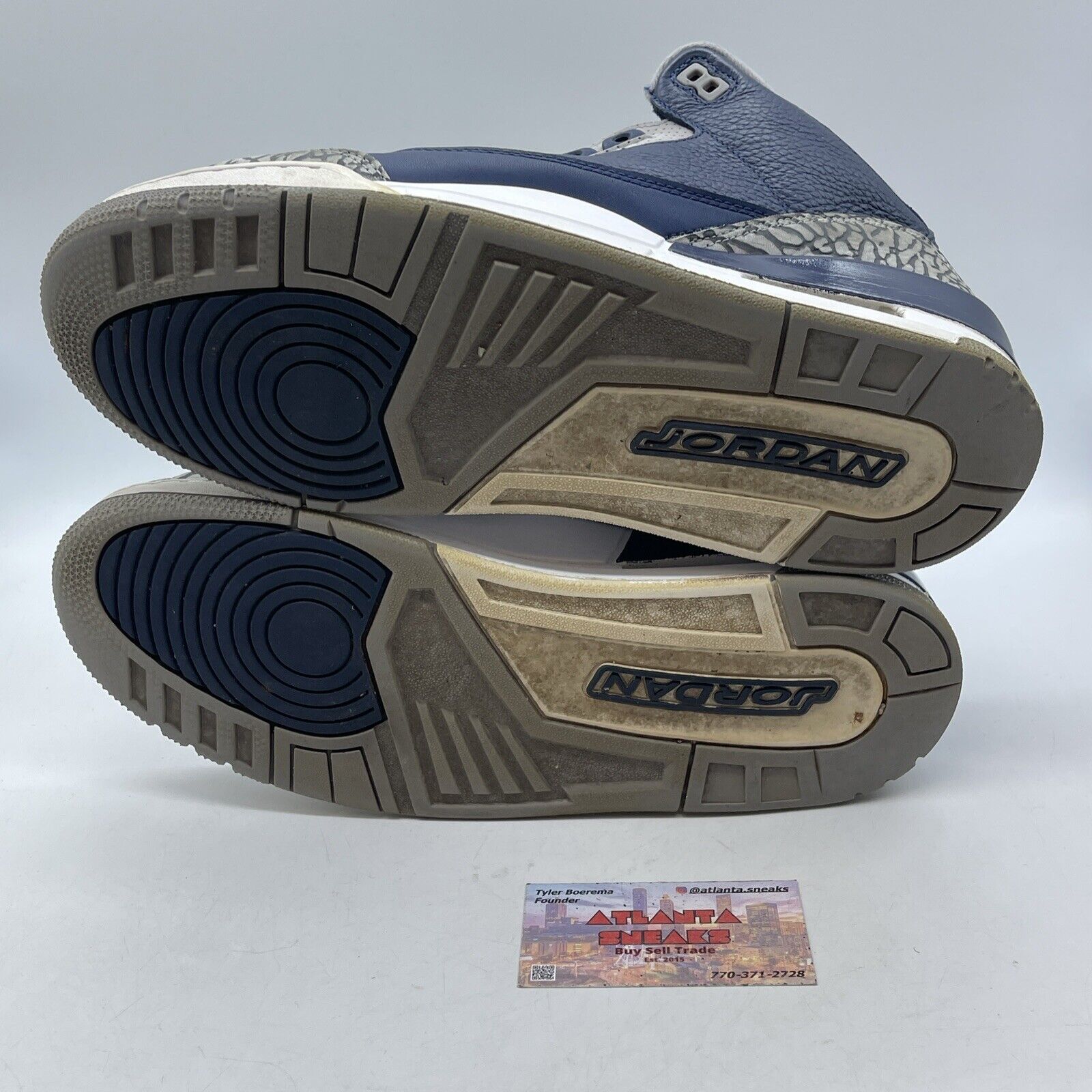 Size 12 - Jordan 3 Retro Georgetown Blue White Leather Grey Suede (CT8532-401)