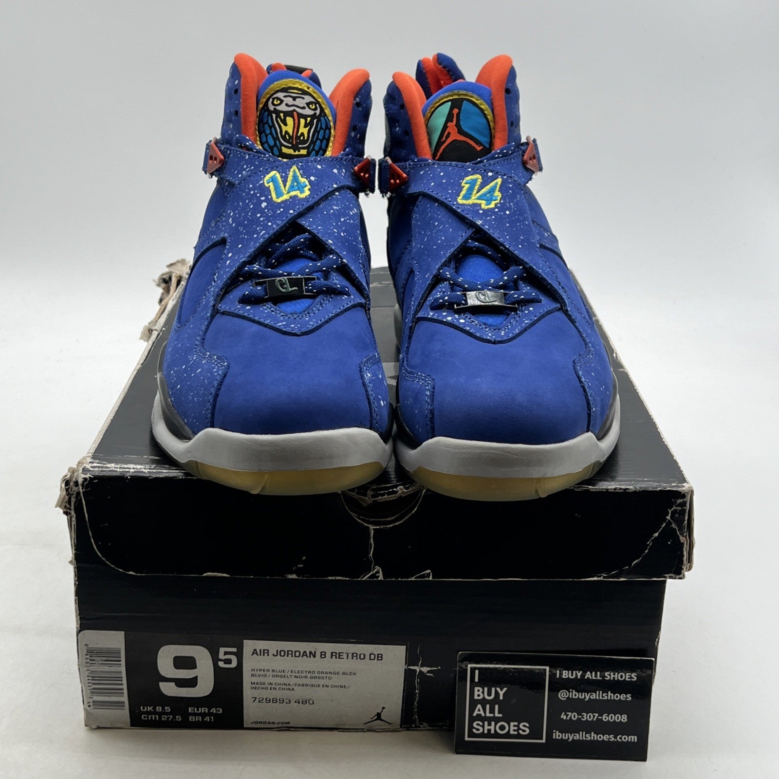 Size 9.5 - Air Jordan 8 Retro DB Doernbecher (729893-480)