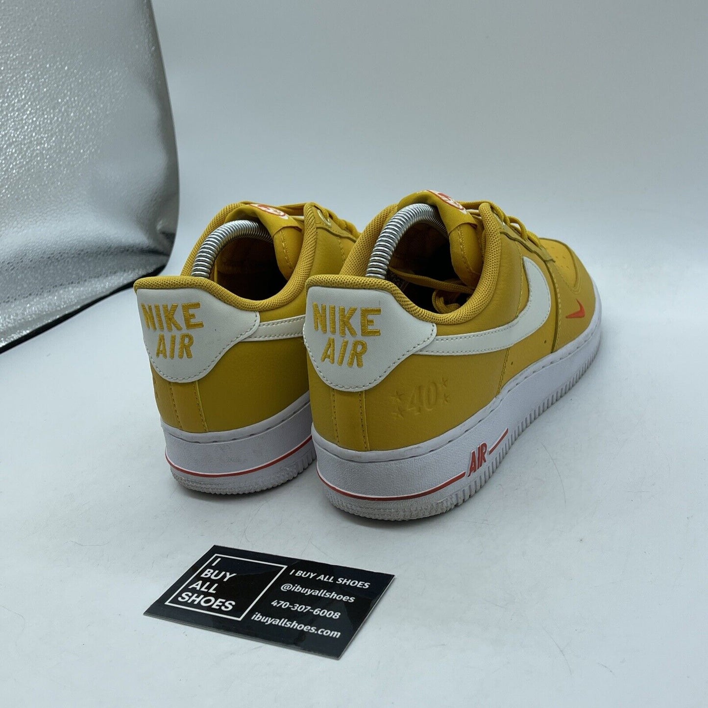 Size 9W - Nike Air Force 1 07 SE 40th Anniversary Yellow Ochre Red (DQ7582-700)