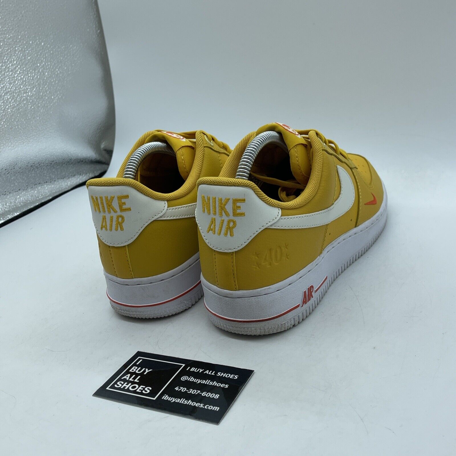 Size 9W - Nike Air Force 1 07 SE 40th Anniversary Yellow Ochre Red (DQ7582-700)