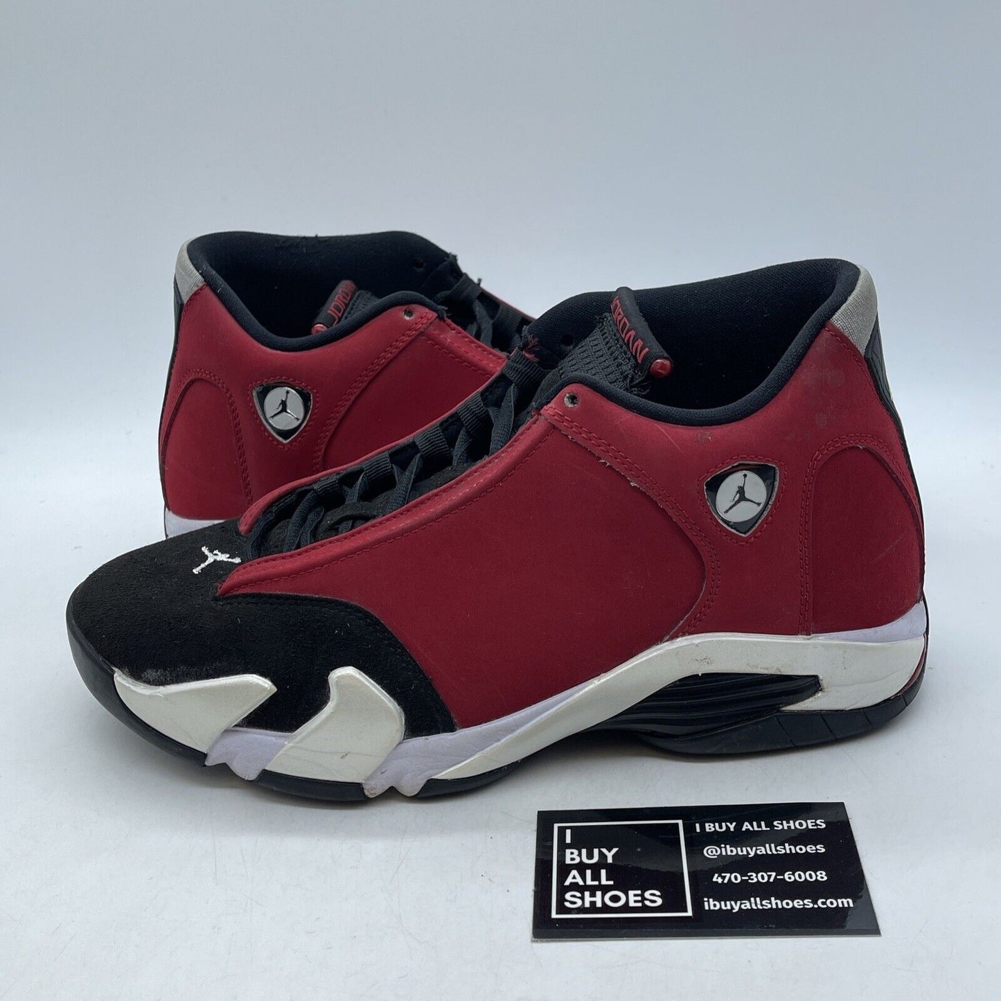 Size 8 - Air Jordan 14 Retro Gym Red Black White Suede Leather (487471-006)