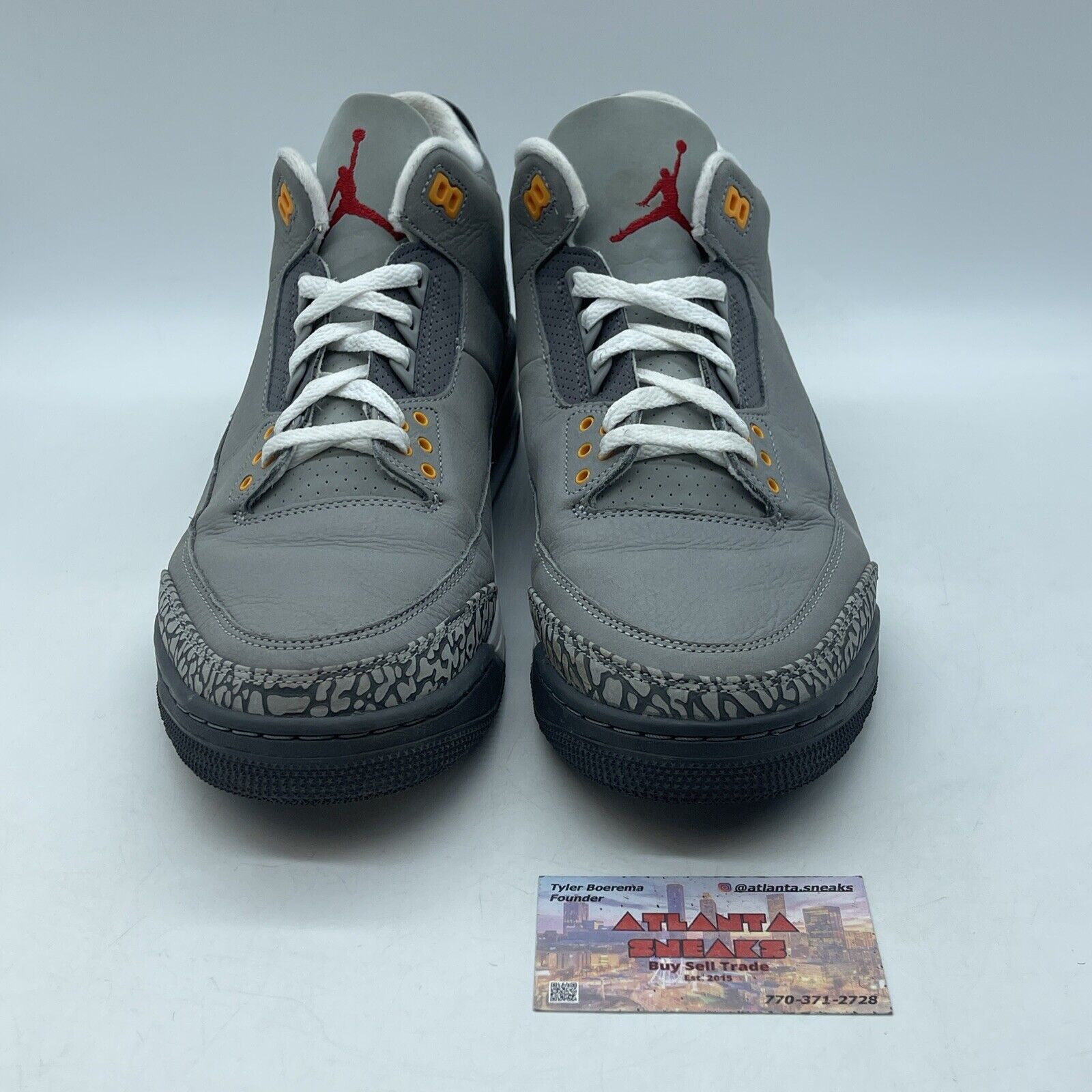 Size 12 - Jordan 3 Retro Mid Cool Grey Suede Red Orange White (CT8532-012)