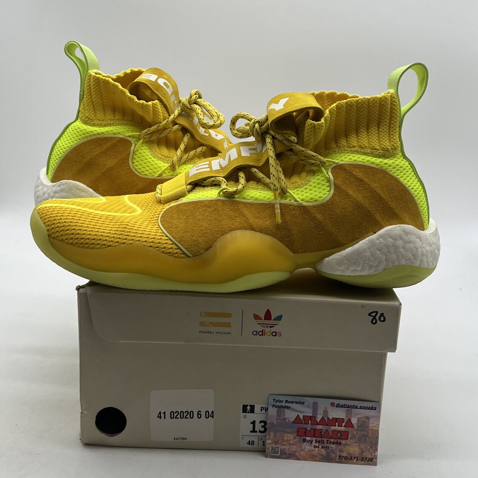 Size 13 - adidas Pharrell x Crazy BYW X Bright Yellow (EG7724)