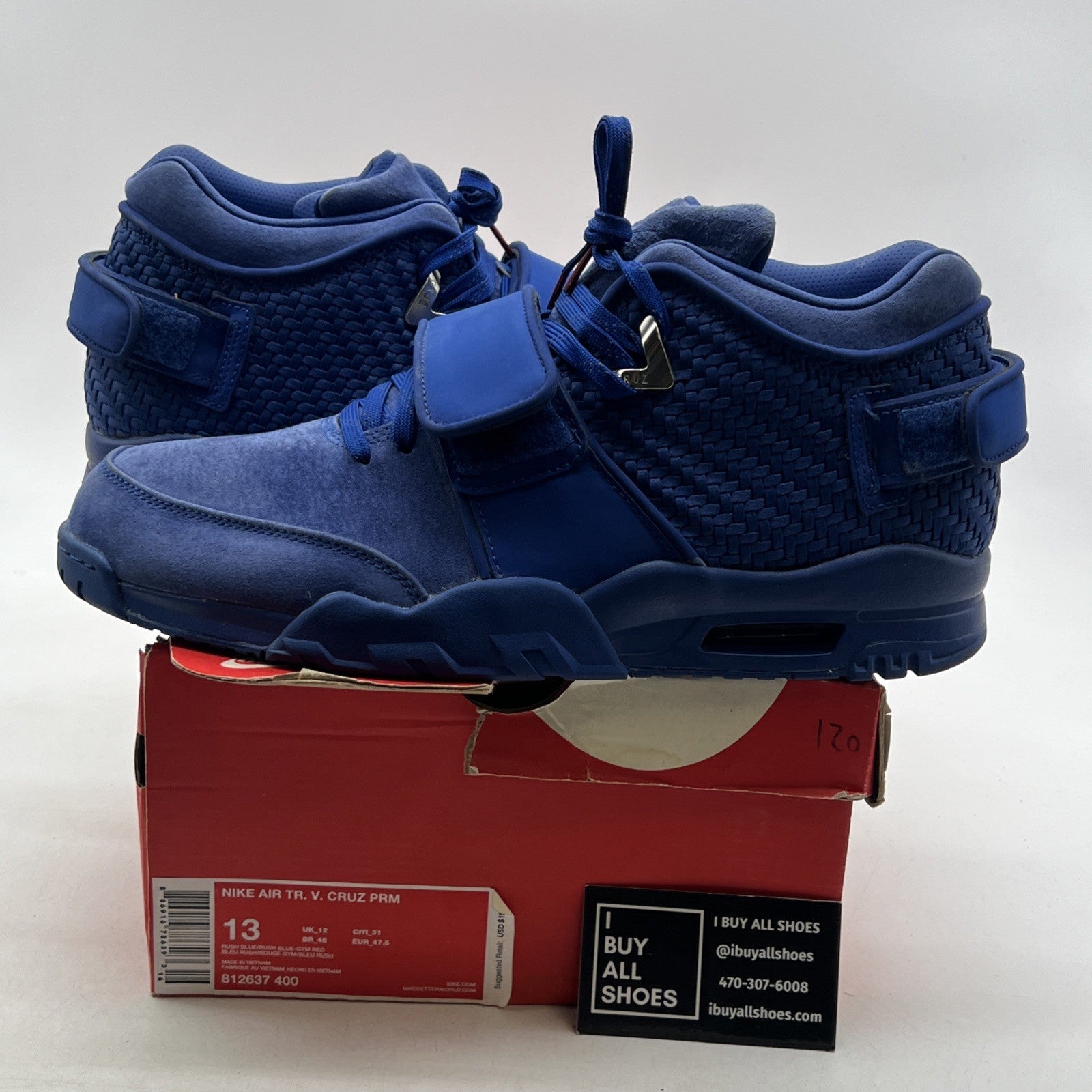 Size 13 - Nike Air Trainer V Cruz Premium Rush Blue (812637-400)