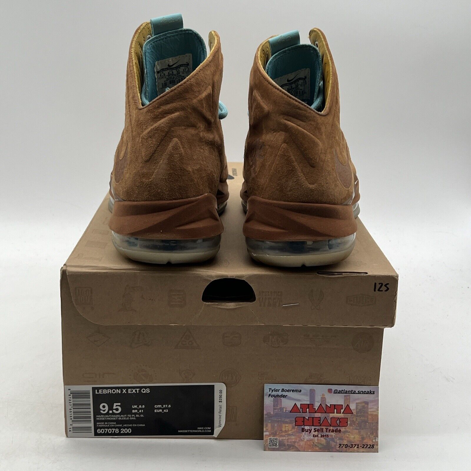 Size 9.5 - Nike LeBron 10 EXT QS Hazelnut (607078-200)