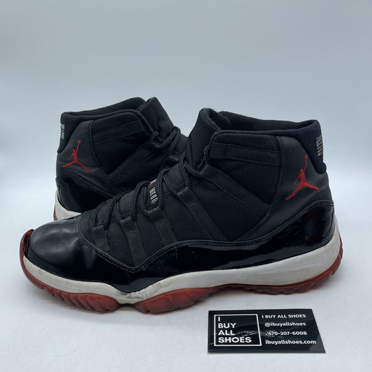 Size 11 - Jordan 11 Retro Bred 2012 Black White Red Leather Suede (378037-010)