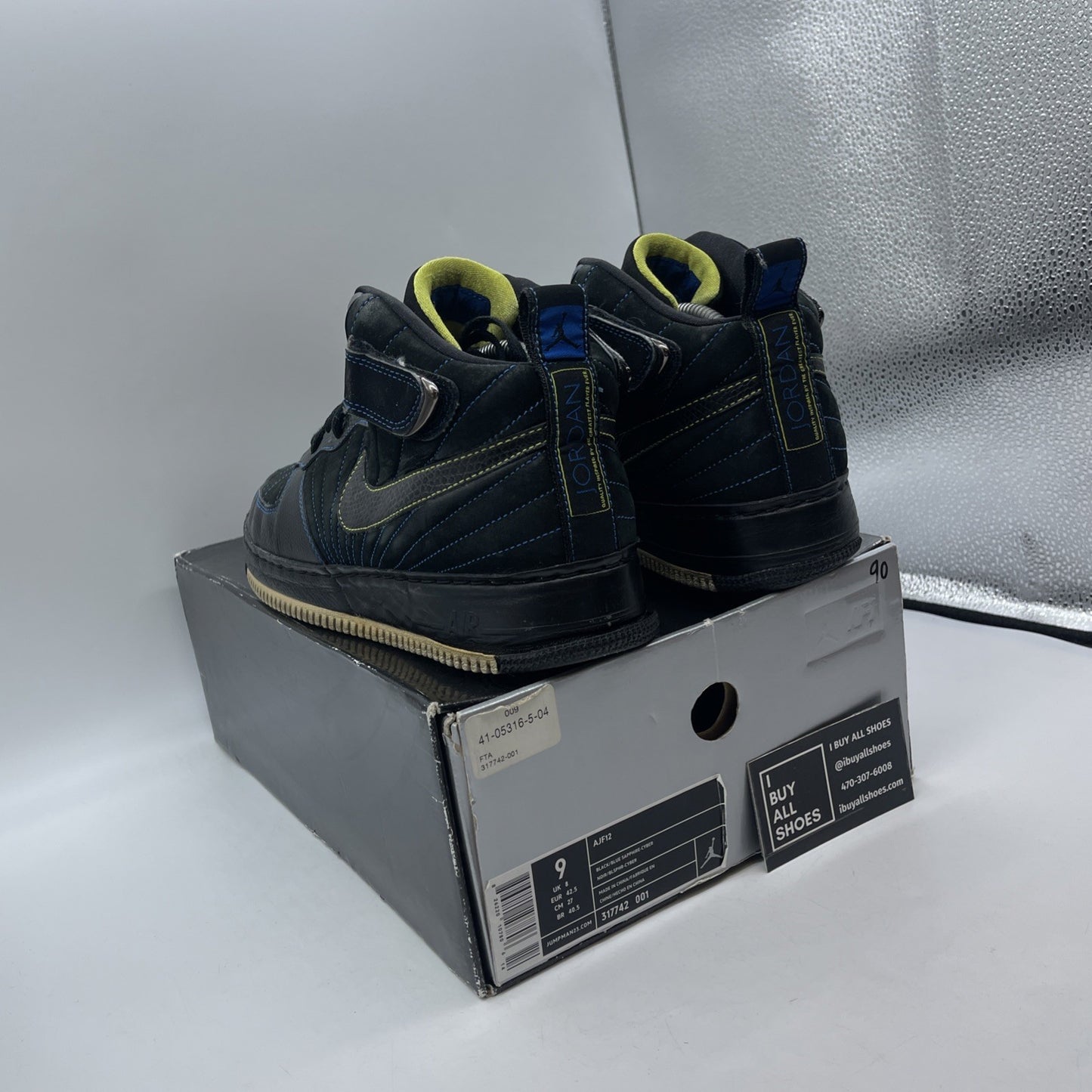 Size 9 - Air Jordan Fusion 12 Blue Sapphire (317742-001)