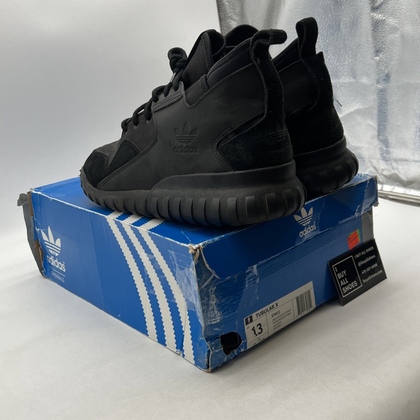 Size 13 - Adidas Tubular X Core Black (S74922)