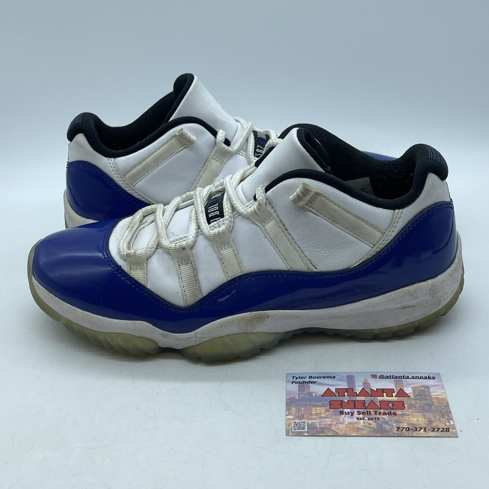 Size 9.5W - Nike Air Jordan 11 Retro Low White Concord Suede (AH7860-100)