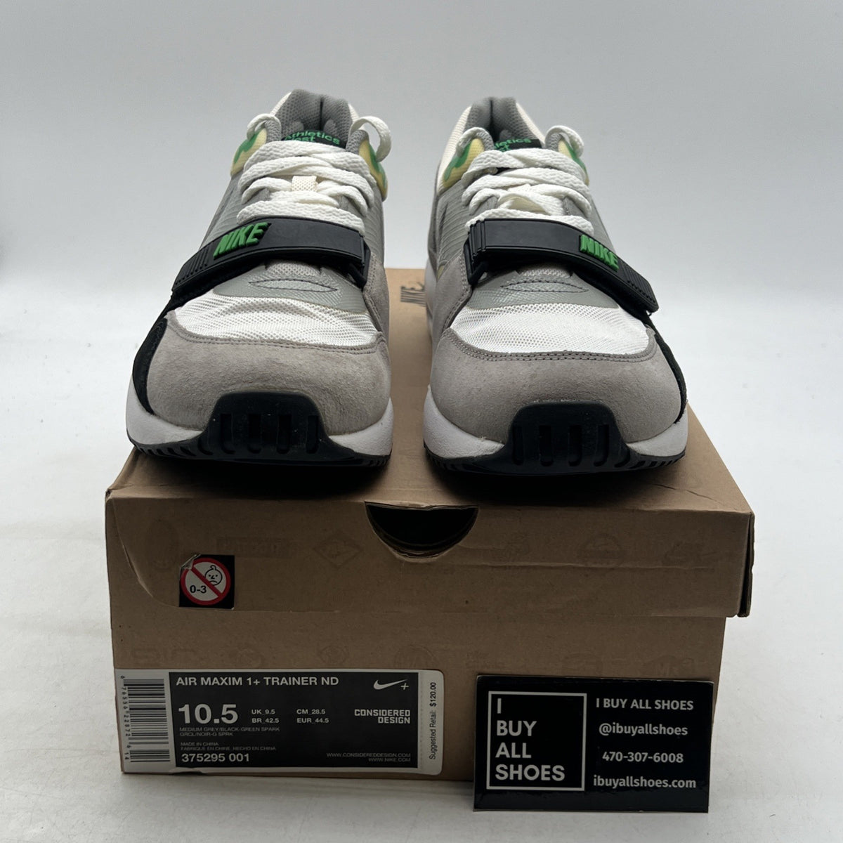 Size 10.5 - Nike Air Maxim 1+ Trainer Nd Gray (375295-001)