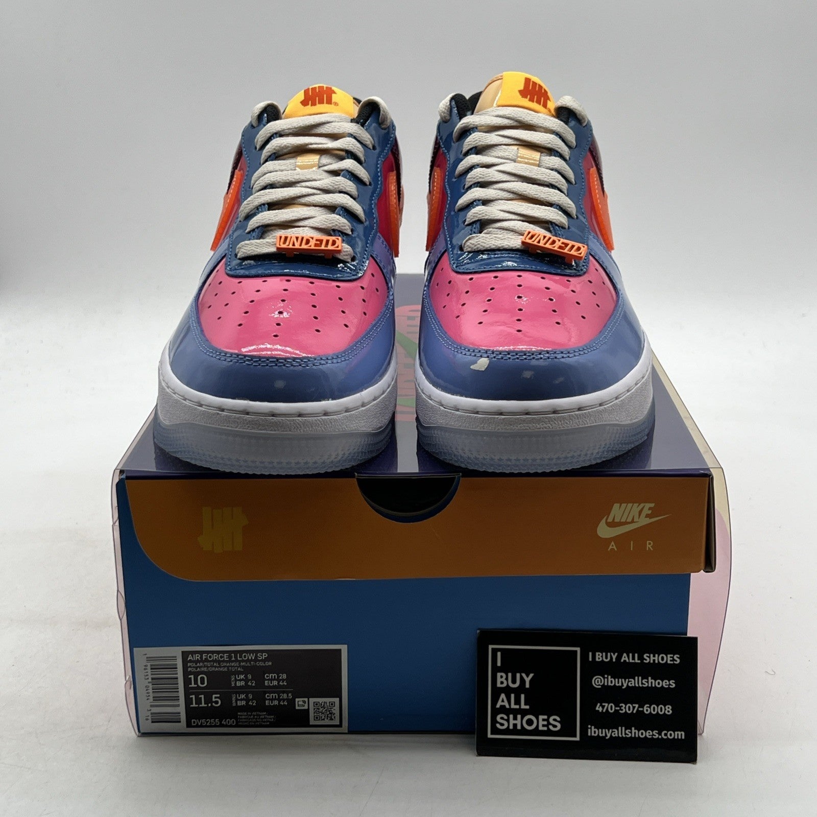 Size 10 - Nike Undefeated x Air Force 1 Low Total Orange (DV5255-400)