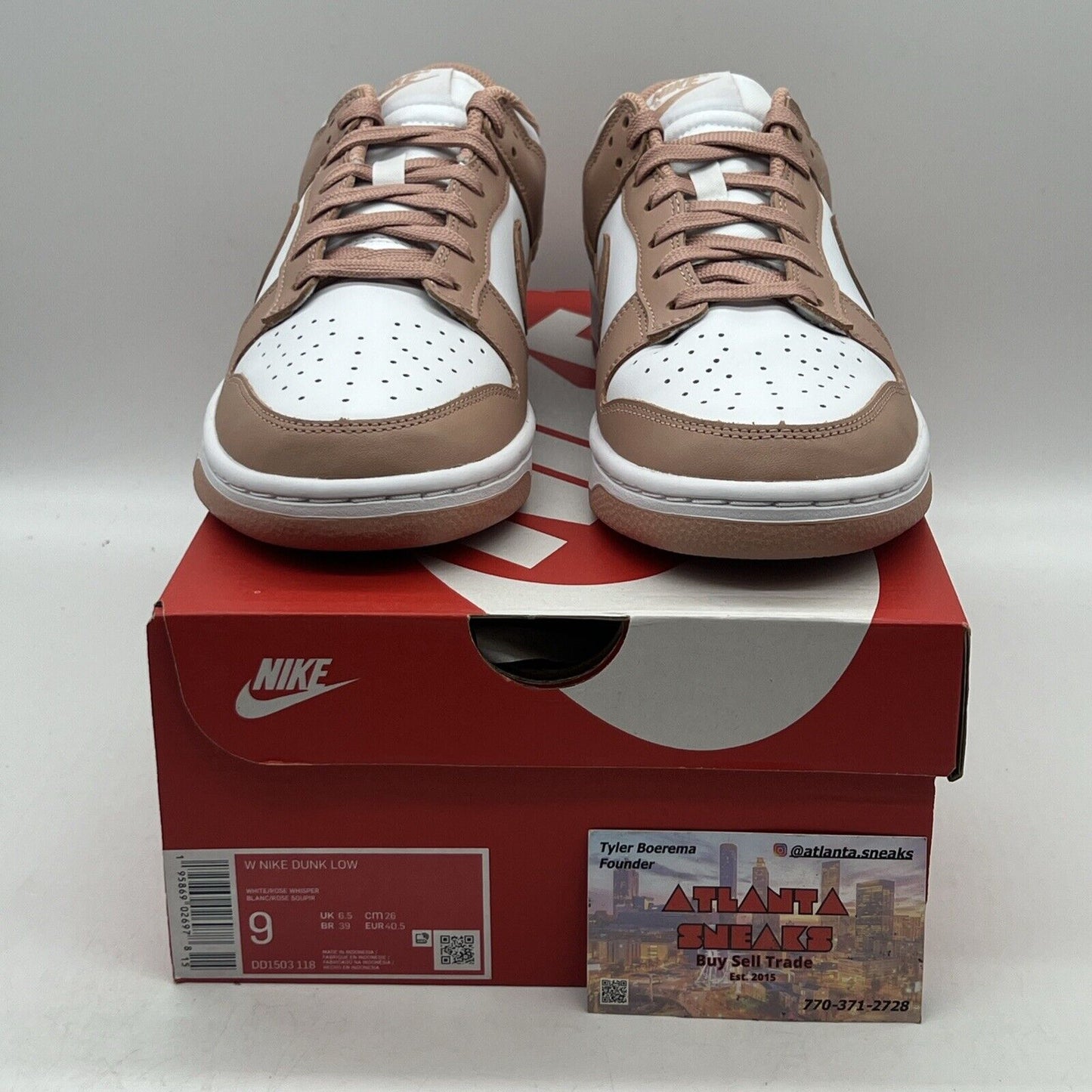 Size 9 - Nike Dunk Low Rose Whisper W Brand New Og All