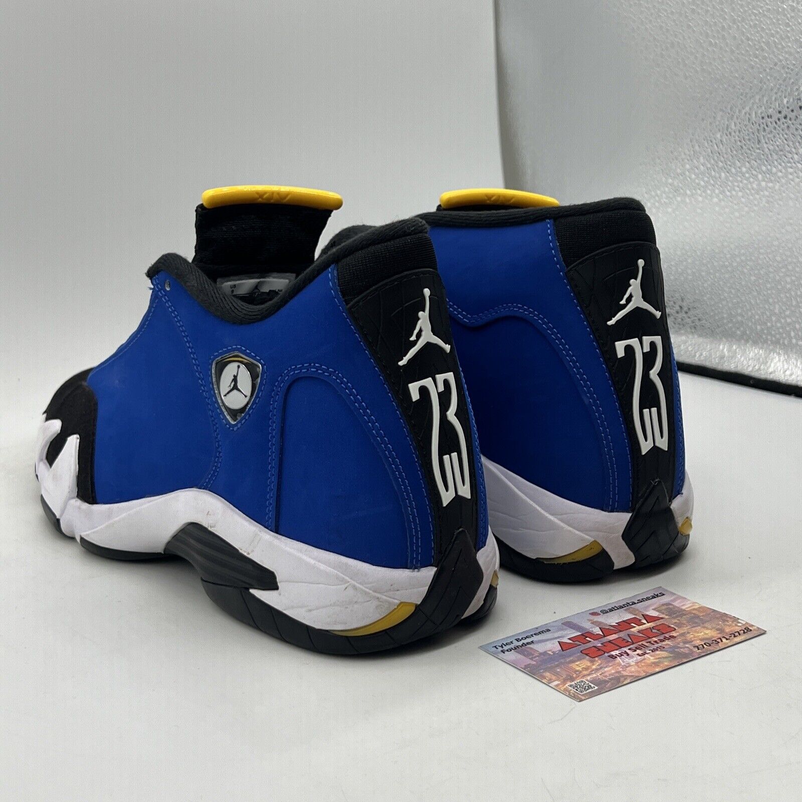 Size 9 - Air Jordan 14 Retro Laney Blue Yellow Black Suede (487471-407)