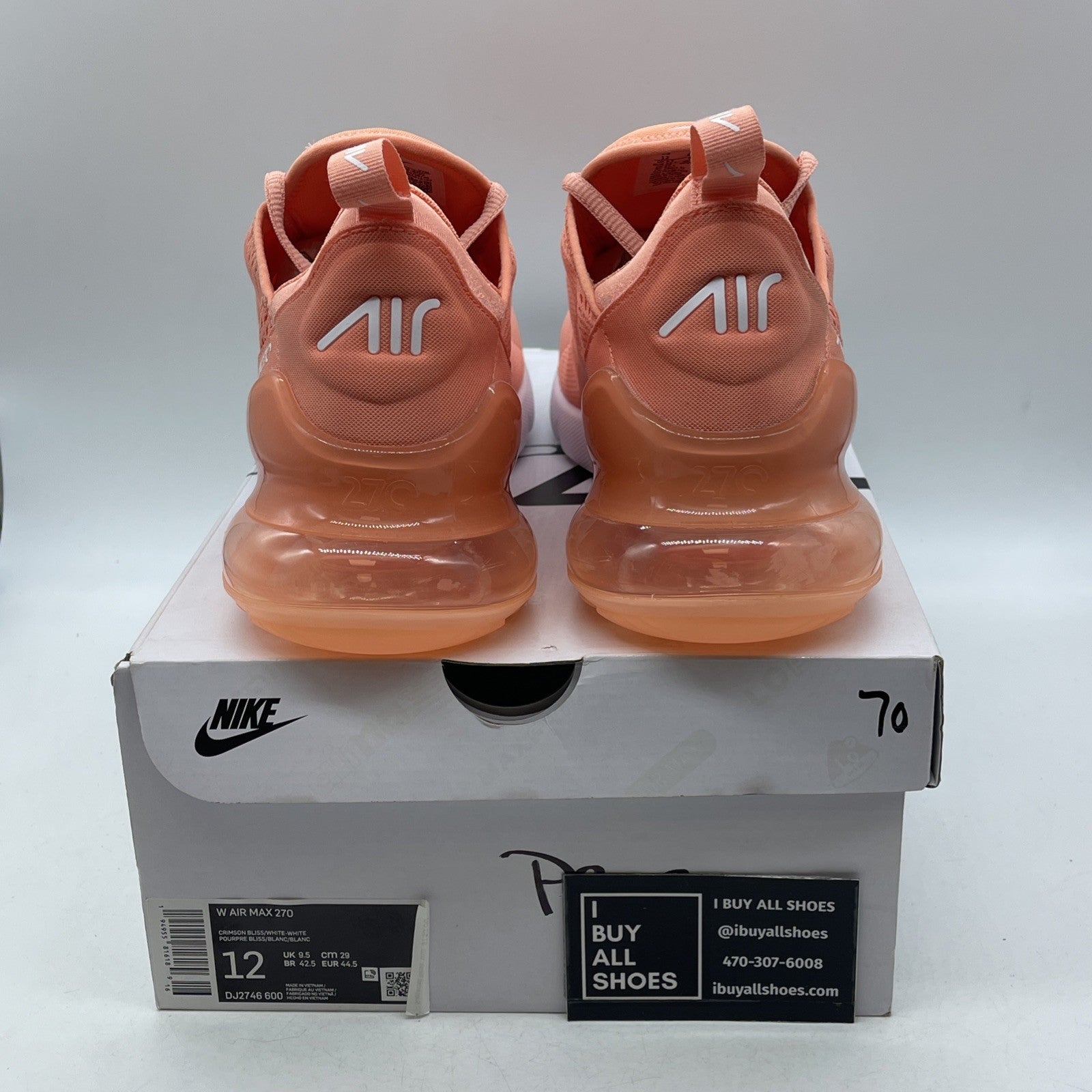 Size 12W - Nike Air Max 270 Crimson Bliss (DJ2746-600)