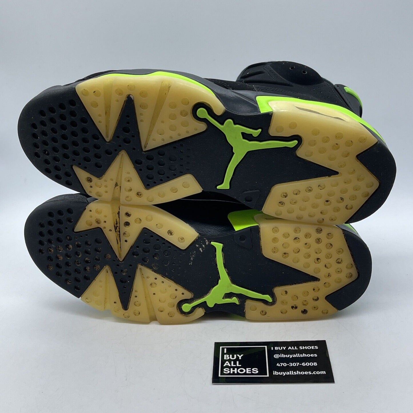 Size 9 - Jordan 6 Retro Electric Green 2021 Black Suede Rubber (CT8529-003)