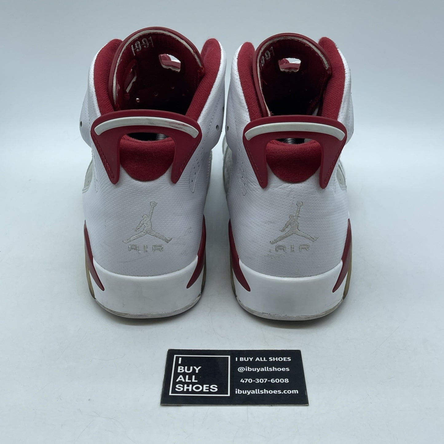Size 12 - Air Jordan 6 Retro Alternate White Red Suede Leather (384664-113)