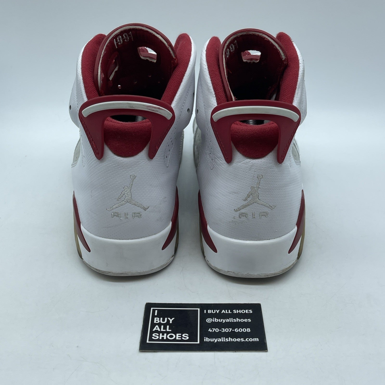 Size 12 - Air Jordan 6 Retro Alternate White Red Suede Leather (384664-113)