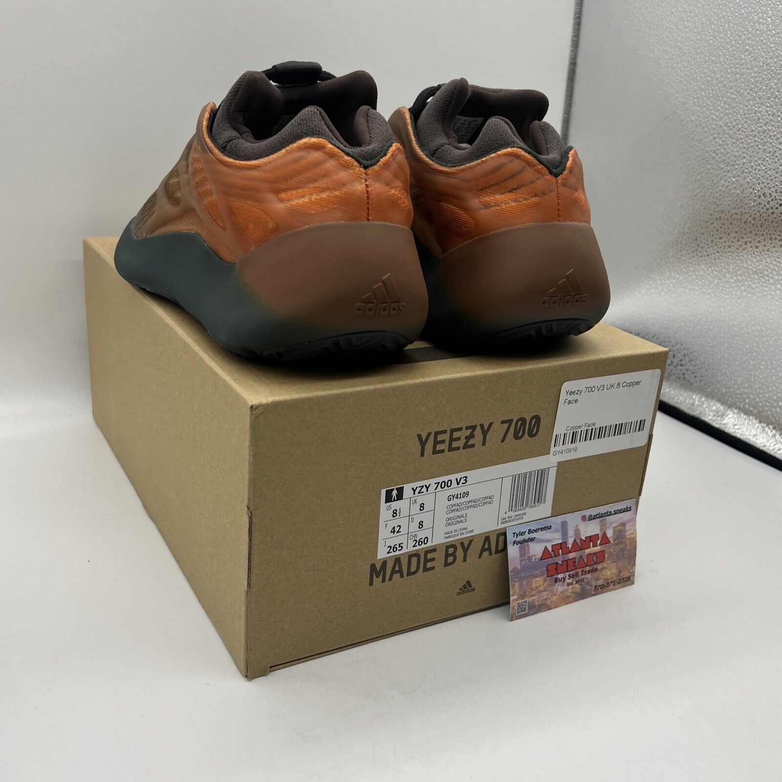 Size 8.5 - adidas Yeezy 700 V3 Copper Fade Brand New Og All Brown Ds Sneaker