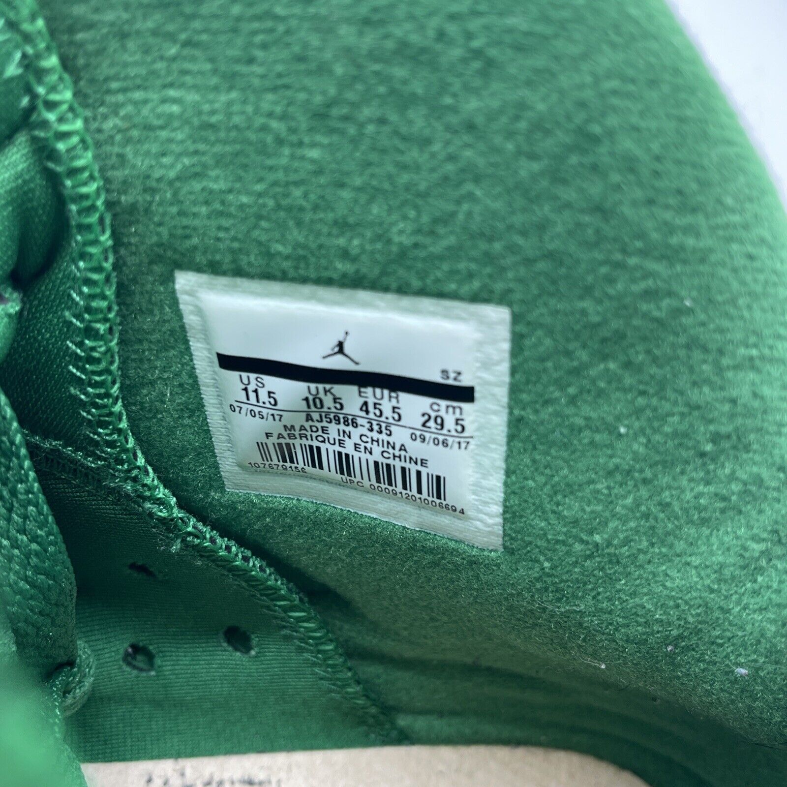 Size 11.5 - Air Jordan 6 Retro NRG Green Suede Gatorade Orange (AJ5986-335)