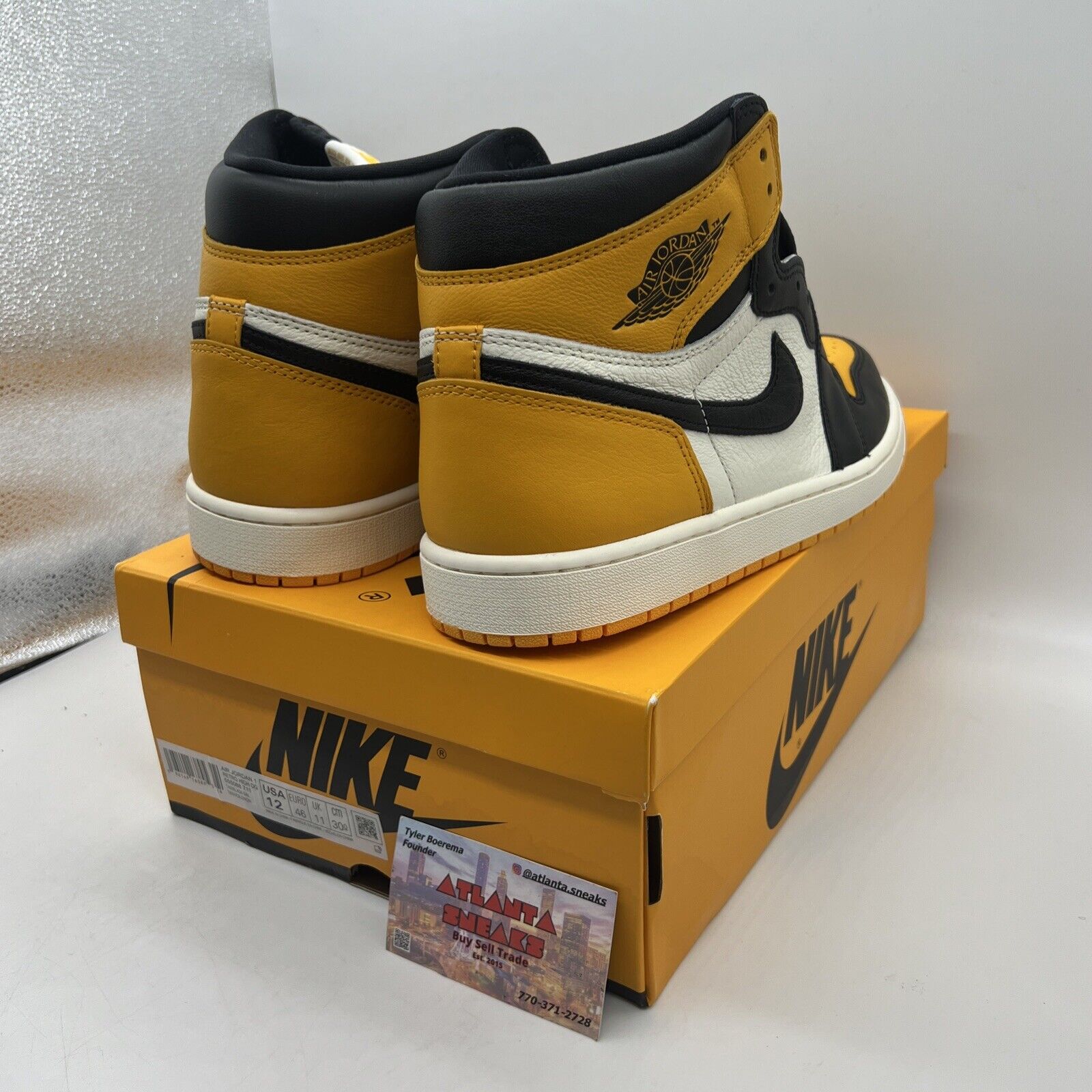 Size 12 - Jordan 1 Retro OG High Yellow Toe Brand New Og All