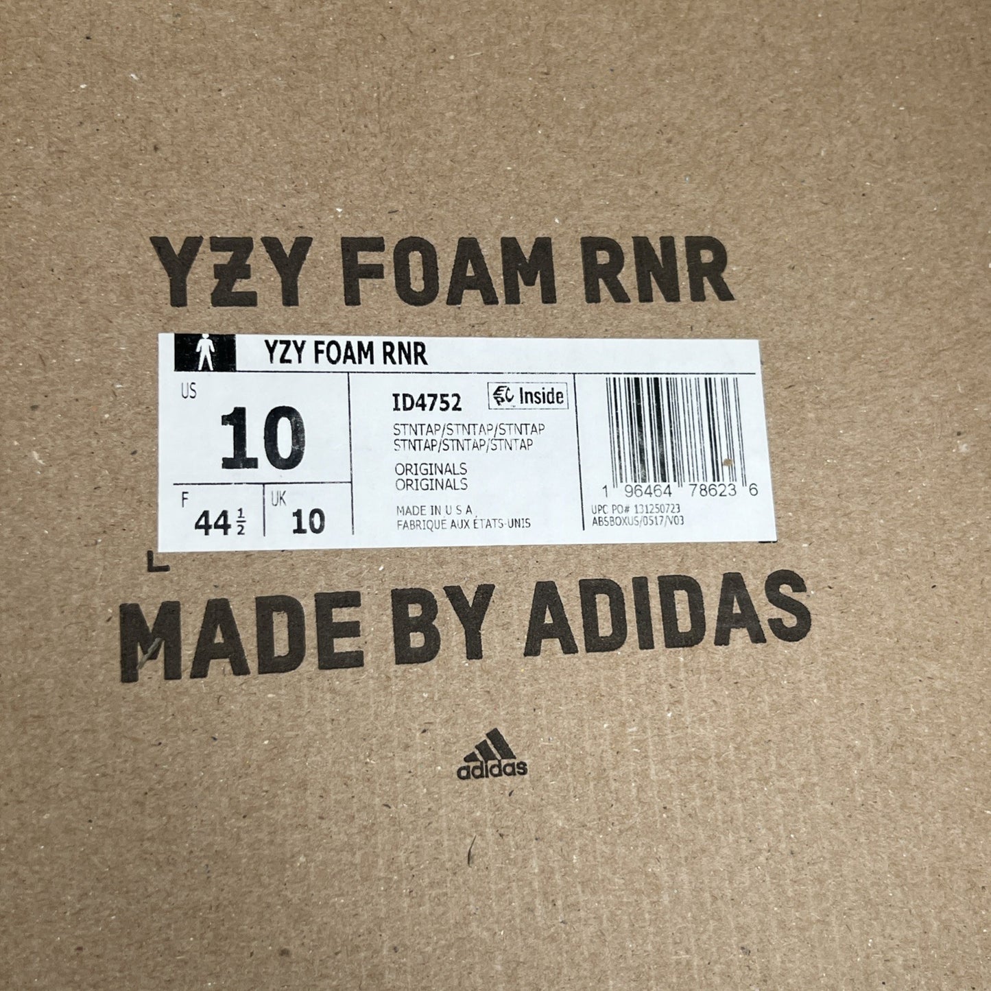 Size 10 - Adidas YEEZY Foam RNR "Stone Taupe" (ID4752)