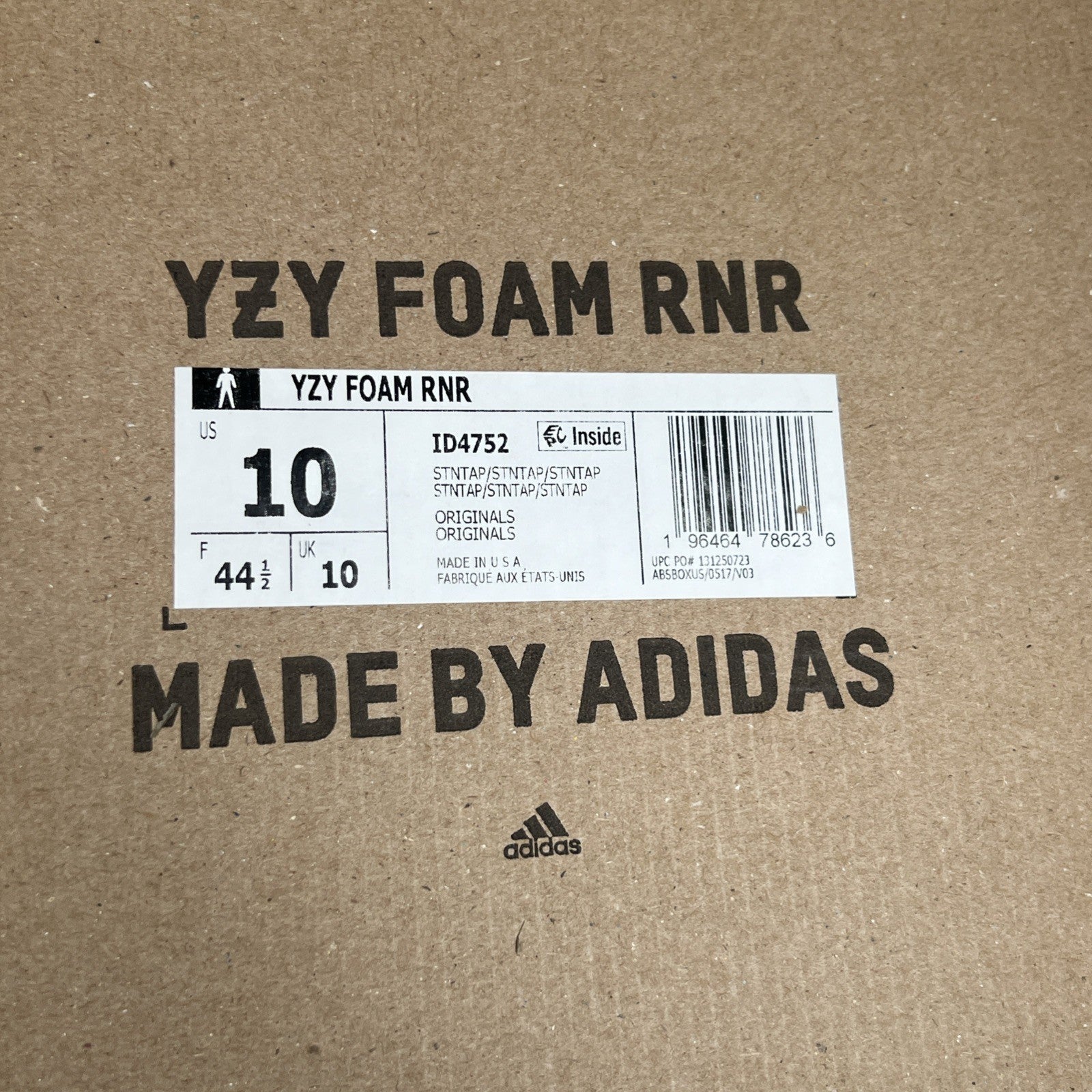 Size 10 - Adidas YEEZY Foam RNR "Stone Taupe" (ID4752)