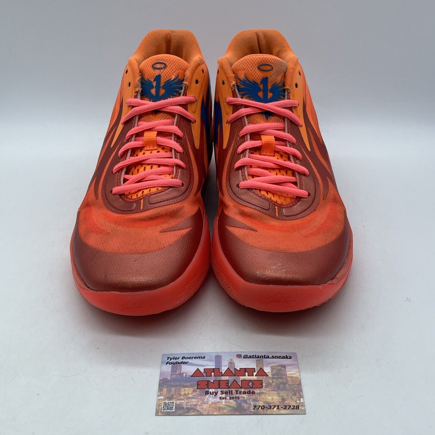 Size 9.5 - PUMA MB.02 Supernova Orange Red Blue Suede Leather (376442-01)