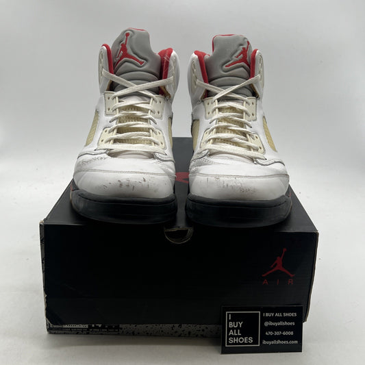 Size 14 - Air Jordan 5 Retro 2013 White Fire Red (136027-100)