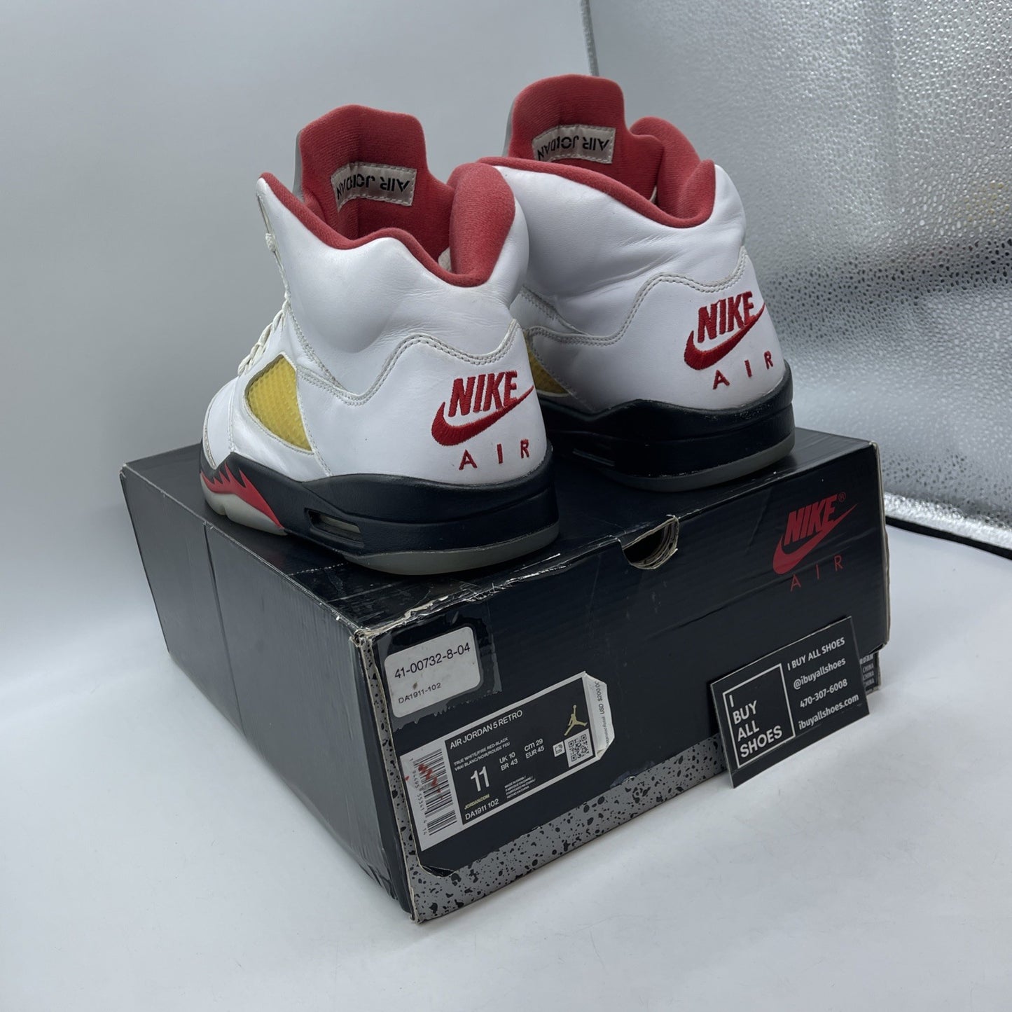Size 11 - Jordan 5 Retro Mid Fire Red White Black Leather (DA1911-102)
