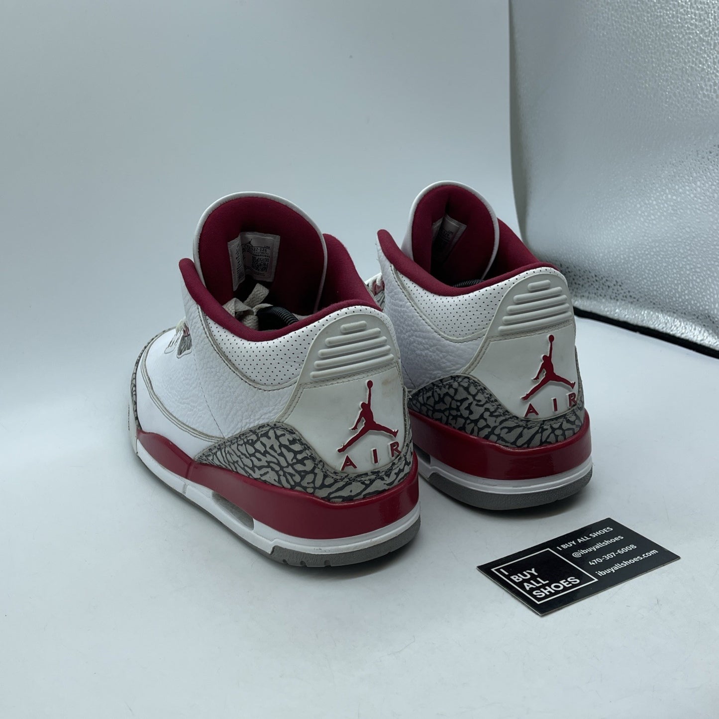 Size 11.5 - Jordan 3 Retro Mid Cardinal Red White Suede Leather (CT8532-126)