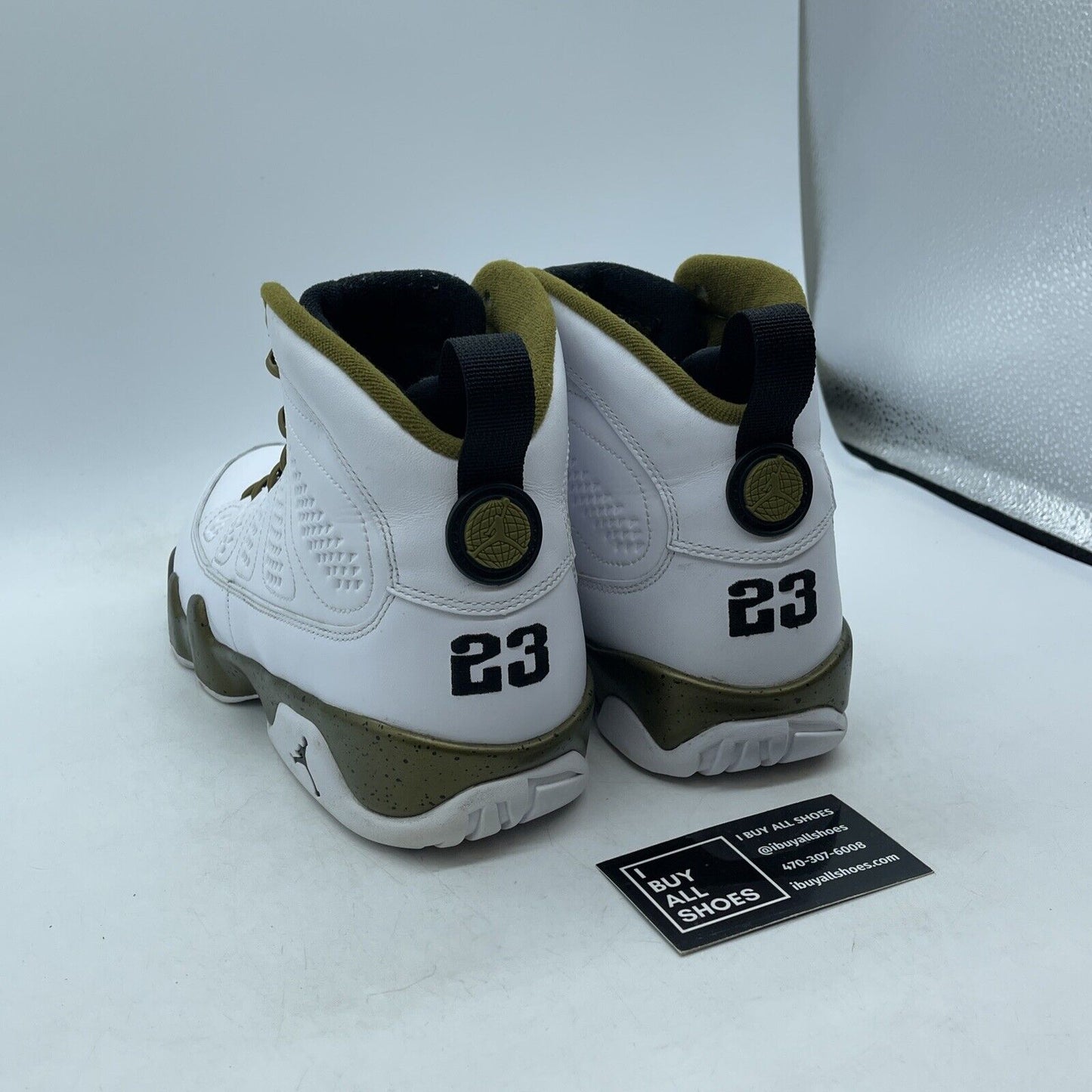 Size 10 - Air Jordan 9 Retro Statue Green Black White Leather (302370-109)