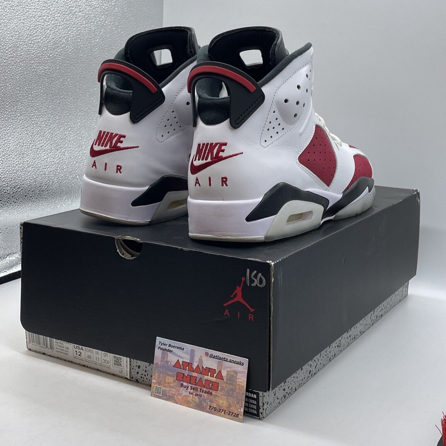 Size 12 - Jordan 6 Retro OG Mid Carmine White Red Black (CT8529-106)