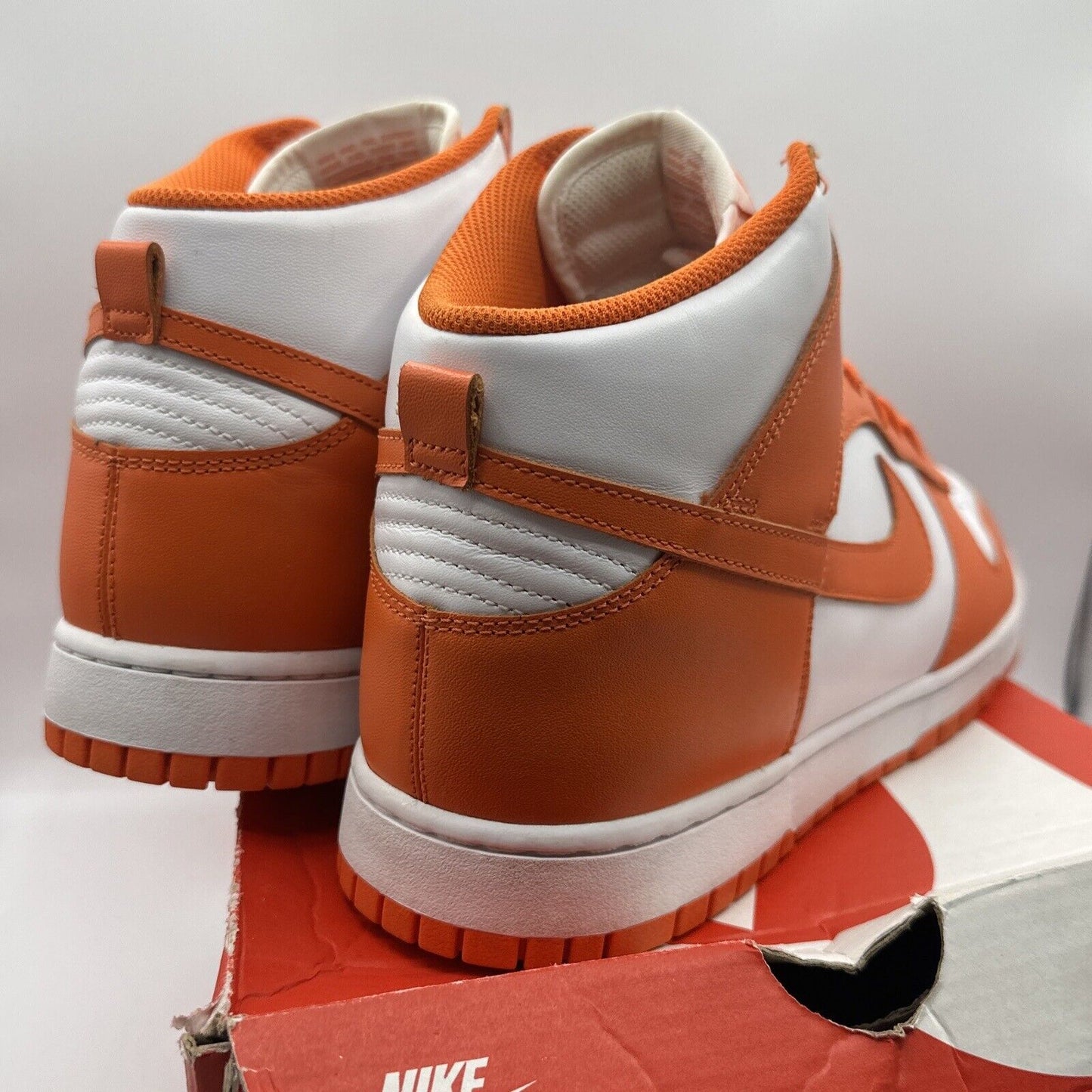 Size 13 - Nike Dunk High SP Syracuse 2021 White Orange College Icy Ships Asap.